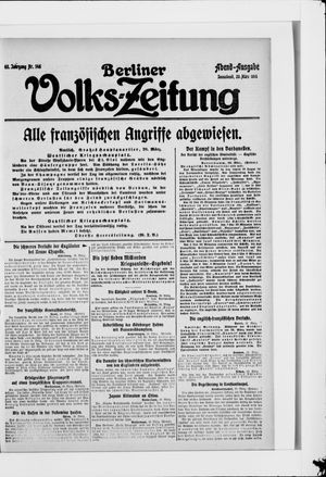 Berliner Volkszeitung on Mar 20, 1915