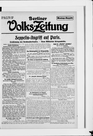 Berliner Volkszeitung on Mar 22, 1915