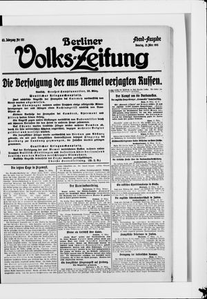 Berliner Volkszeitung vom 23.03.1915