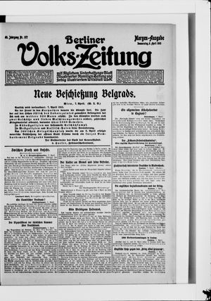 Berliner Volkszeitung vom 08.04.1915