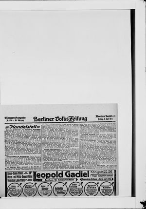Berliner Volkszeitung vom 09.04.1915