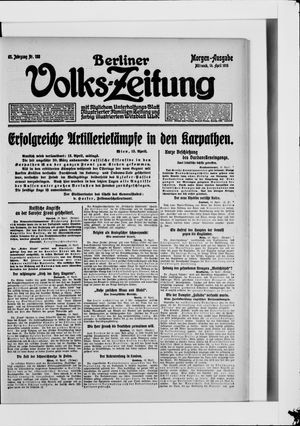 Berliner Volkszeitung vom 14.04.1915