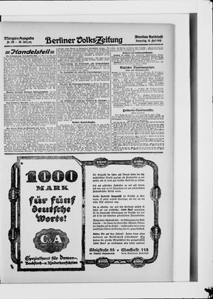 Berliner Volkszeitung vom 15.04.1915