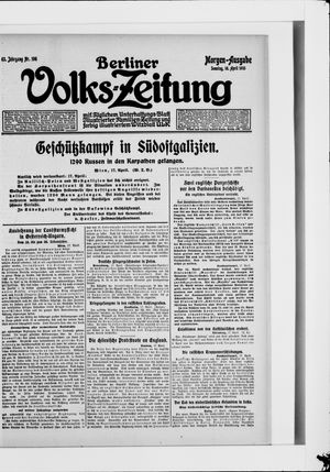 Berliner Volkszeitung vom 18.04.1915