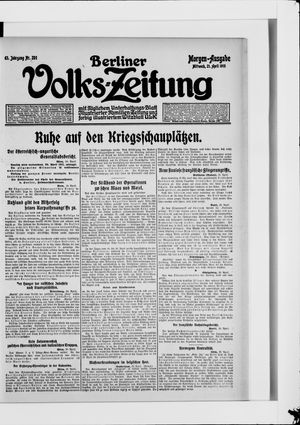 Berliner Volkszeitung on Apr 21, 1915