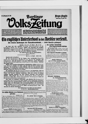 Berliner Volkszeitung vom 22.04.1915