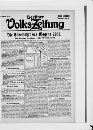 Berliner Volkszeitung on Apr 22, 1915