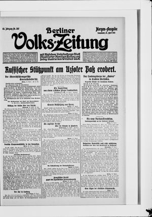 Berliner Volkszeitung vom 24.04.1915