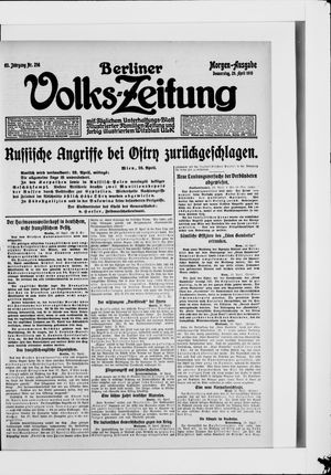 Berliner Volkszeitung vom 29.04.1915