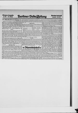 Berliner Volkszeitung vom 01.05.1915