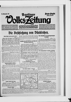 Berliner Volkszeitung vom 02.05.1915