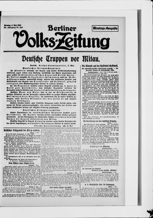 Berliner Volkszeitung vom 03.05.1915