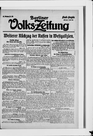 Berliner Volkszeitung vom 05.05.1915