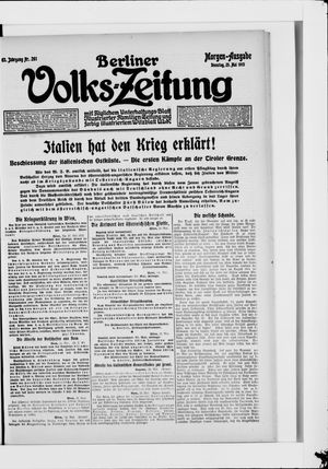 Berliner Volkszeitung vom 25.05.1915