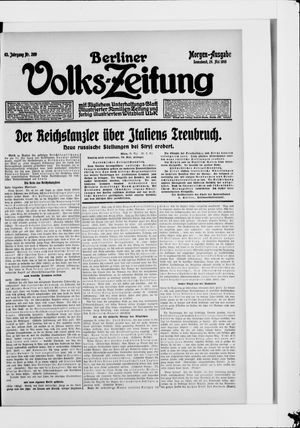 Berliner Volkszeitung vom 29.05.1915