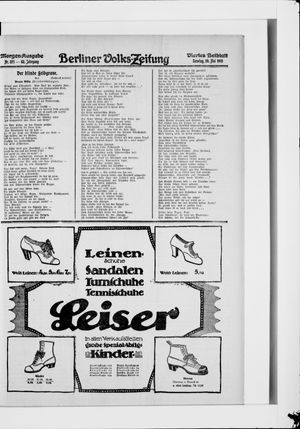 Berliner Volkszeitung vom 30.05.1915