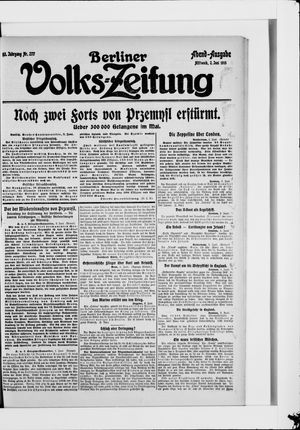 Berliner Volkszeitung vom 02.06.1915