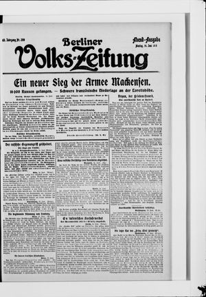 Berliner Volkszeitung vom 14.06.1915