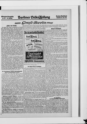Berliner Volkszeitung vom 26.06.1915