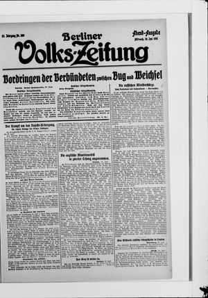 Berliner Volkszeitung vom 30.06.1915