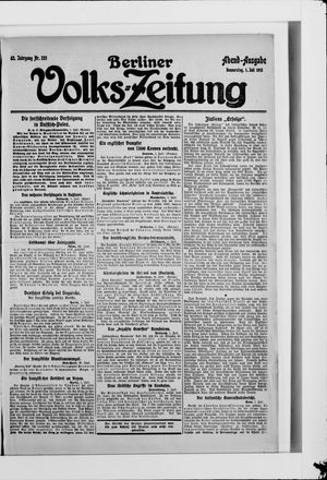 Berliner Volkszeitung vom 01.07.1915