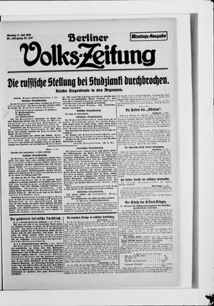 Berliner Volkszeitung vom 05.07.1915