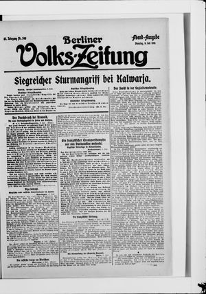 Berliner Volkszeitung vom 06.07.1915