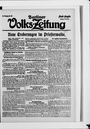 Berliner Volkszeitung vom 09.07.1915