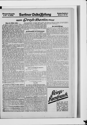 Berliner Volkszeitung vom 14.07.1915