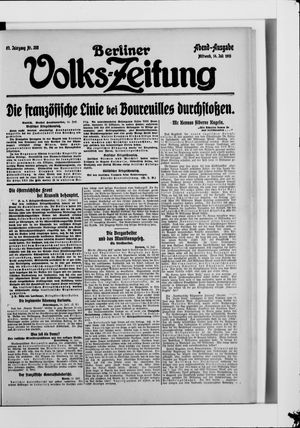 Berliner Volkszeitung vom 14.07.1915