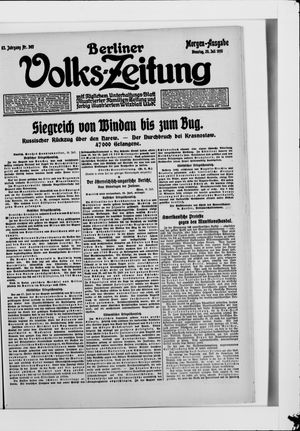 Berliner Volkszeitung vom 20.07.1915