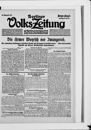 Berliner Volkszeitung vom 22.07.1915