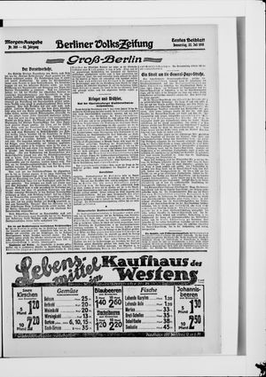 Berliner Volkszeitung vom 22.07.1915