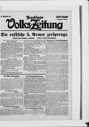 Berliner Volkszeitung vom 24.07.1915