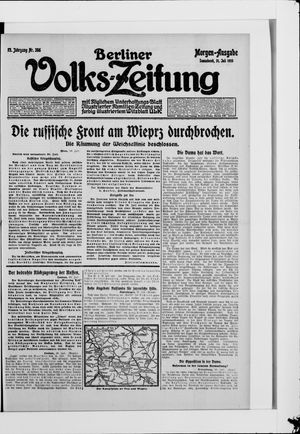 Berliner Volkszeitung vom 31.07.1915