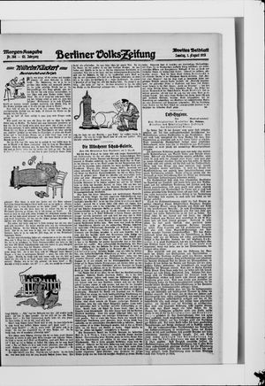 Berliner Volkszeitung vom 01.08.1915