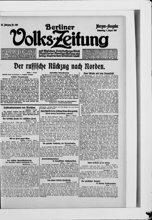 Berliner Volkszeitung vom 05.08.1915