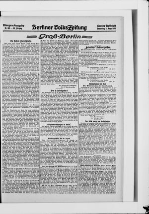 Berliner Volkszeitung vom 05.08.1915