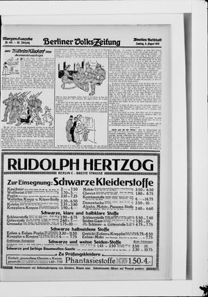 Berliner Volkszeitung vom 08.08.1915