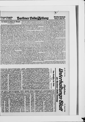 Berliner Volkszeitung vom 10.08.1915