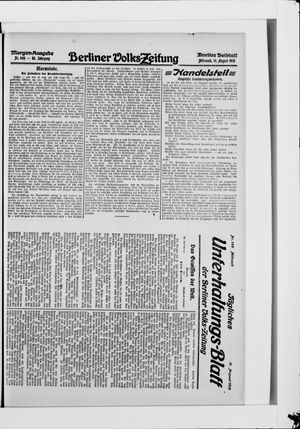 Berliner Volkszeitung vom 11.08.1915