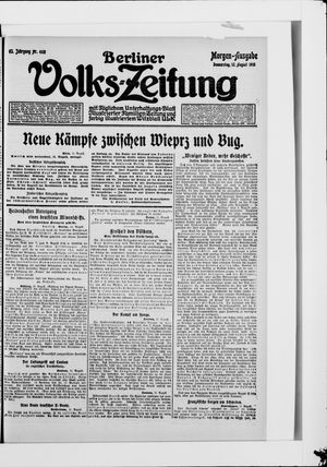 Berliner Volkszeitung vom 12.08.1915