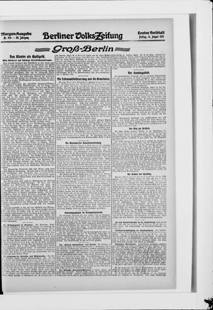 Berliner Volkszeitung vom 13.08.1915
