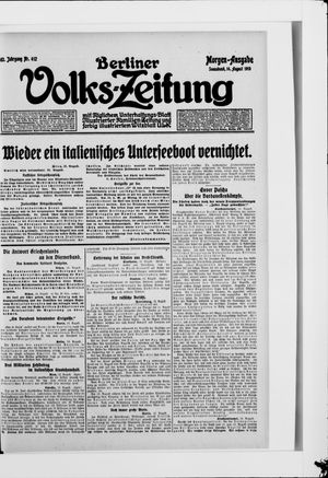 Berliner Volkszeitung vom 14.08.1915