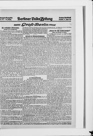Berliner Volkszeitung vom 14.08.1915