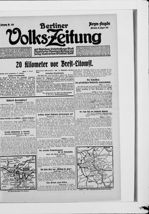 Berliner Volkszeitung vom 18.08.1915
