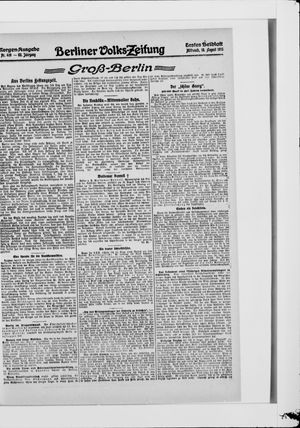 Berliner Volkszeitung vom 18.08.1915