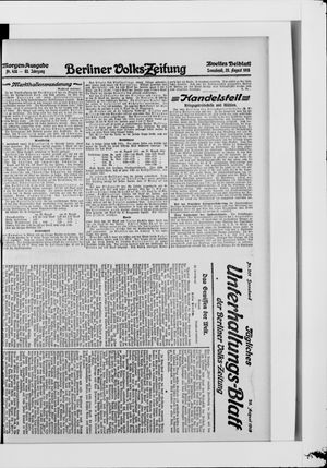 Berliner Volkszeitung vom 28.08.1915