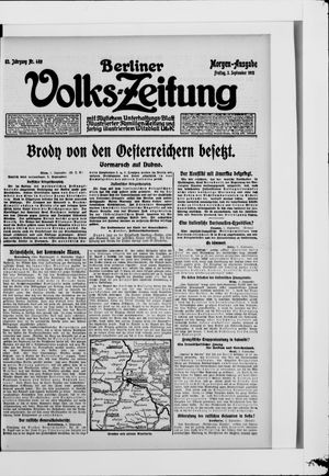 Berliner Volkszeitung vom 03.09.1915