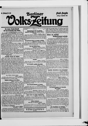 Berliner Volkszeitung vom 03.09.1915